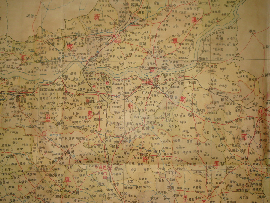 解放初期的《河南省新分县详图 地图守望者
