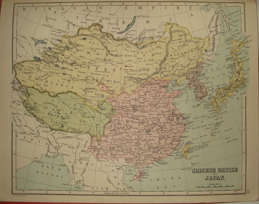 十九世纪末的英国老地图