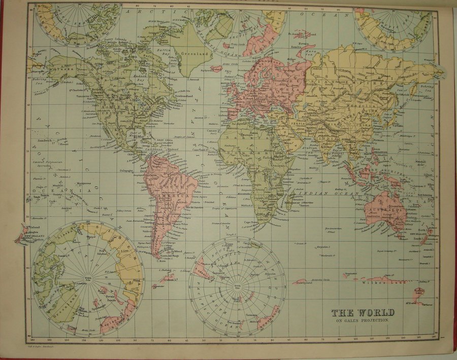 十九世纪末的英国老地图