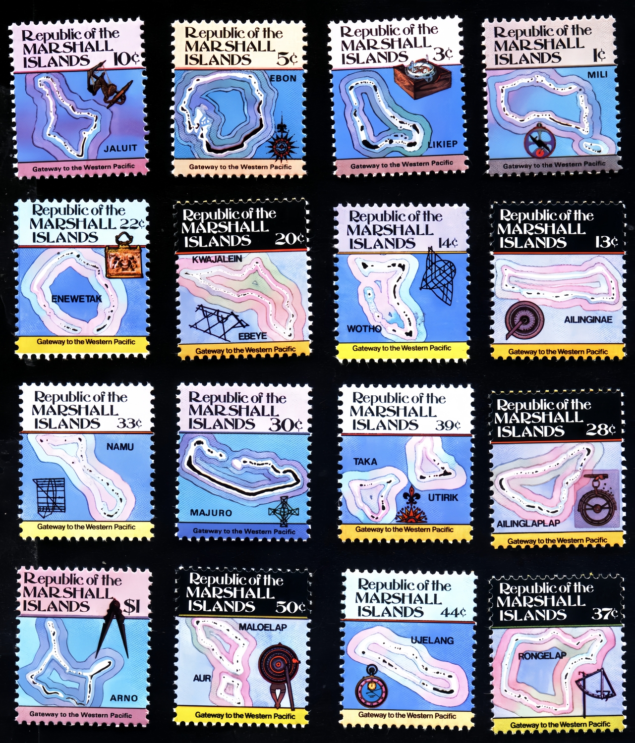地图邮票欣赏（十三·马绍尔群岛） - 地图守望者